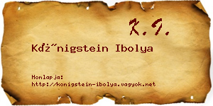 Königstein Ibolya névjegykártya